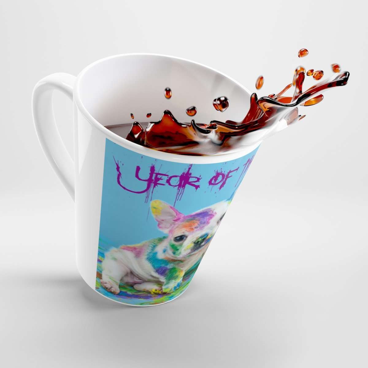 Year of the Frenchie Latte mug - Barrel Dogs