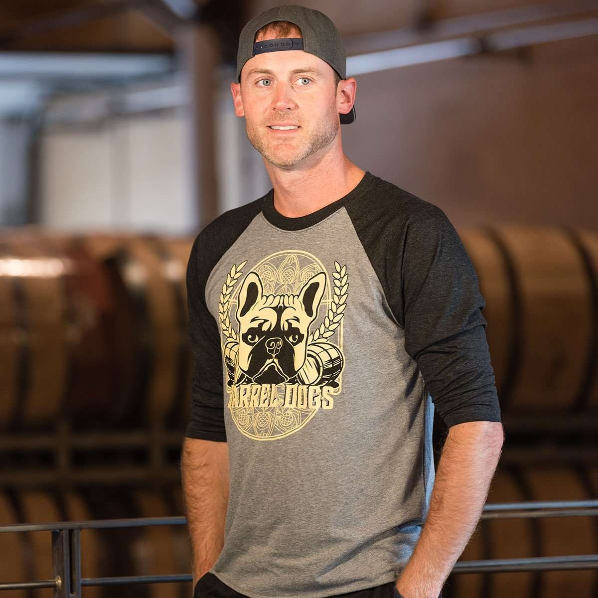 Beer Label 3/4 Sleeve - Barrel Dogs