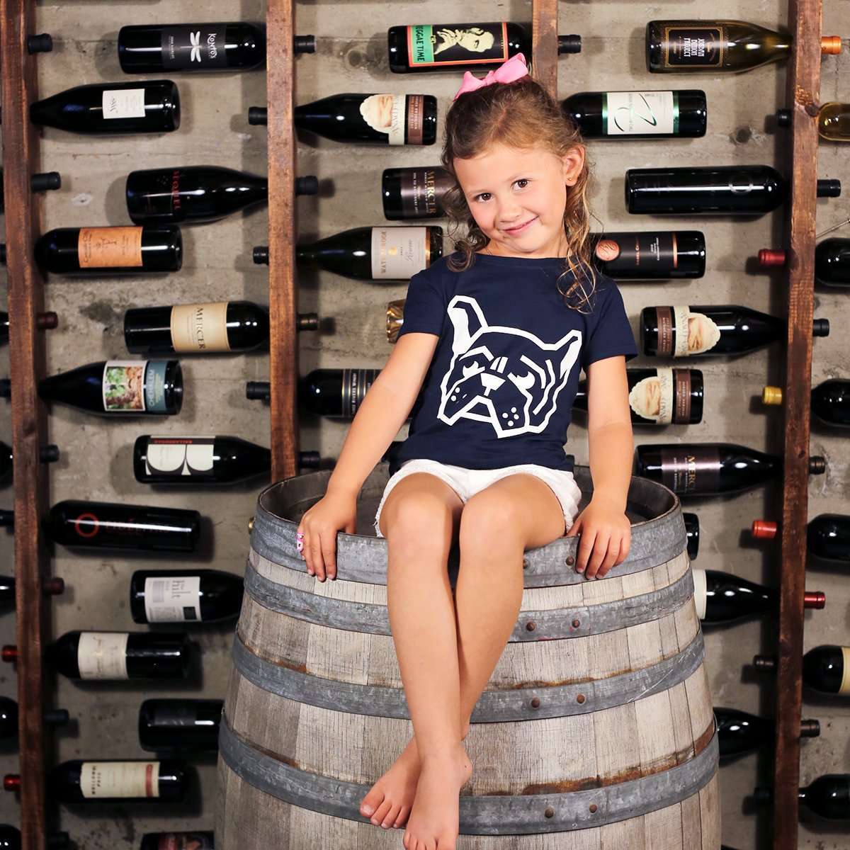 Frenchie Head Girls Tee - Barrel Dogs