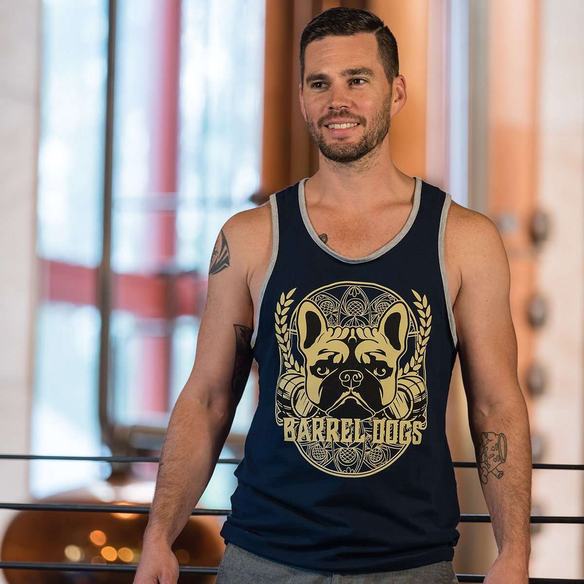 Beer Label Men's Tank - Barrel Dogs