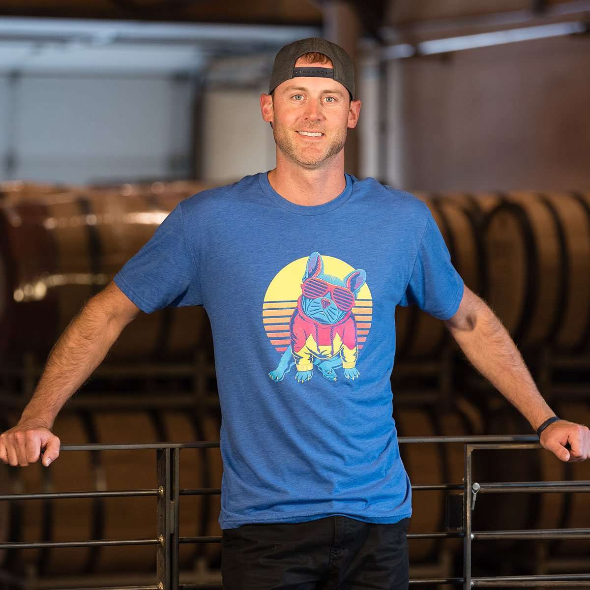 Frenchie Sunset Men's Tee - Barrel Dogs