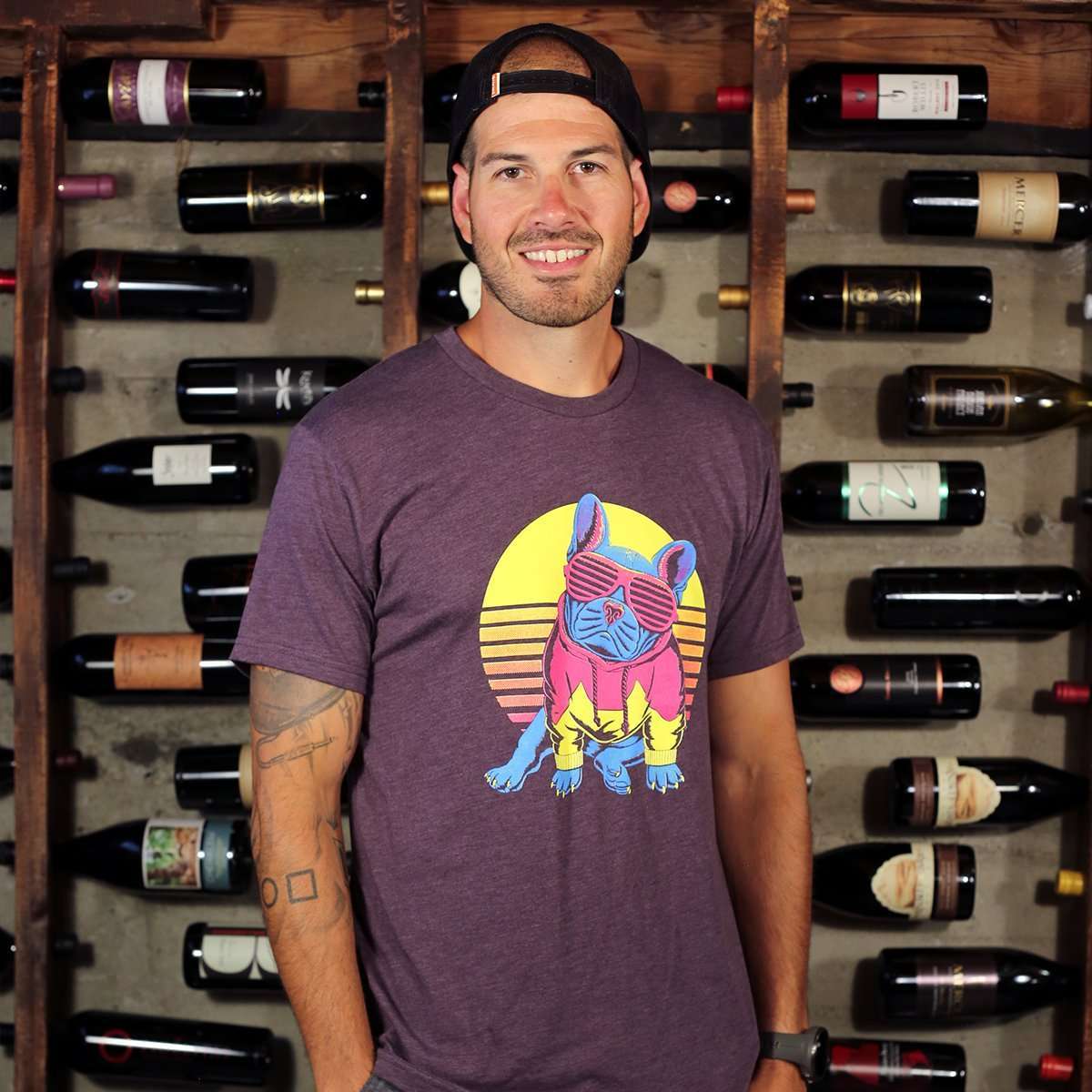 Frenchie Sunset Men's Tee - Barrel Dogs