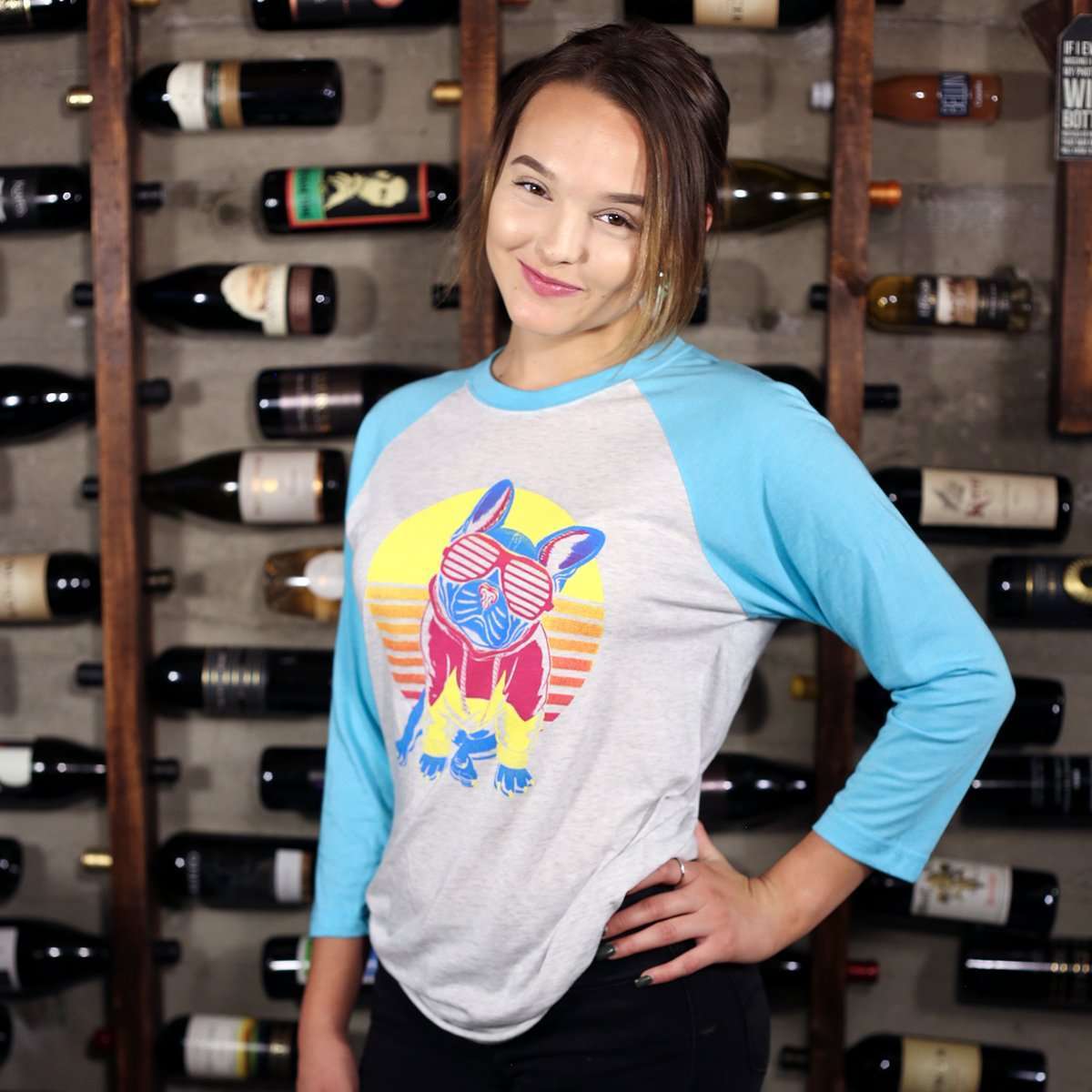 Frenchie Sunset 3/4 Sleeve - Barrel Dogs