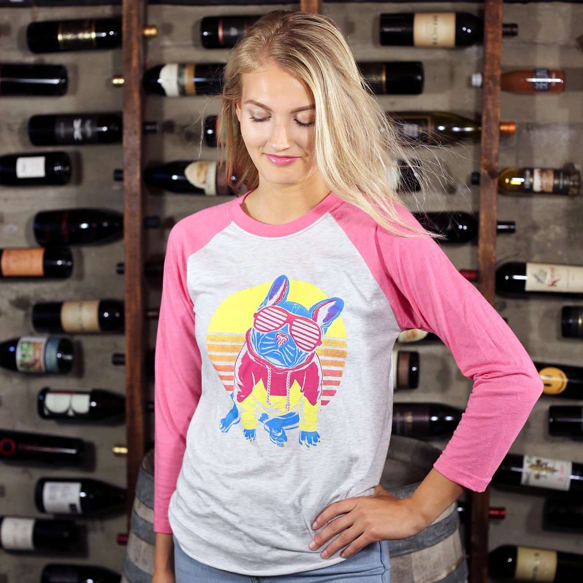 Frenchie Sunset 3/4 Sleeve - Barrel Dogs