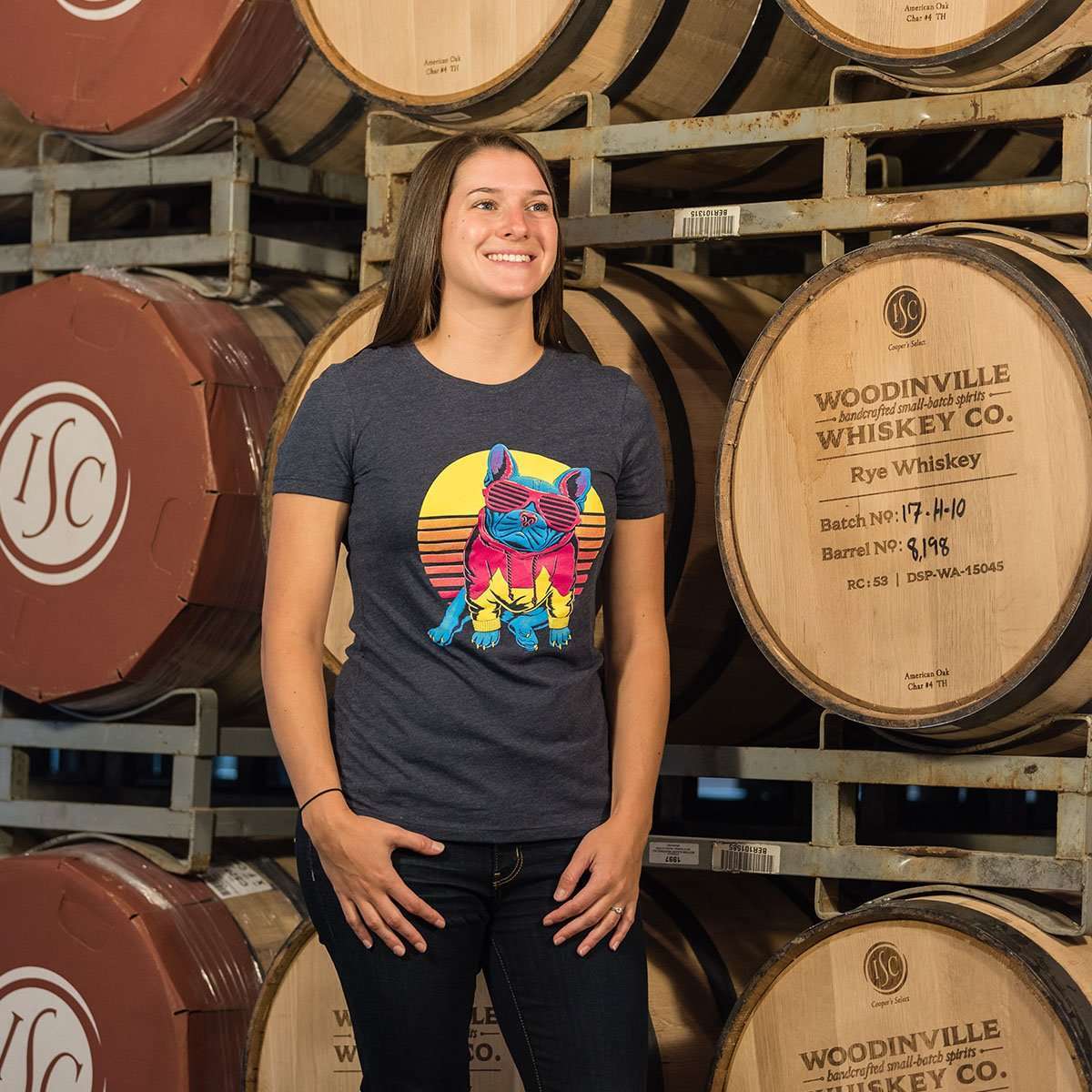 Frenchie Sunset Women's Tee - Barrel Dogs
