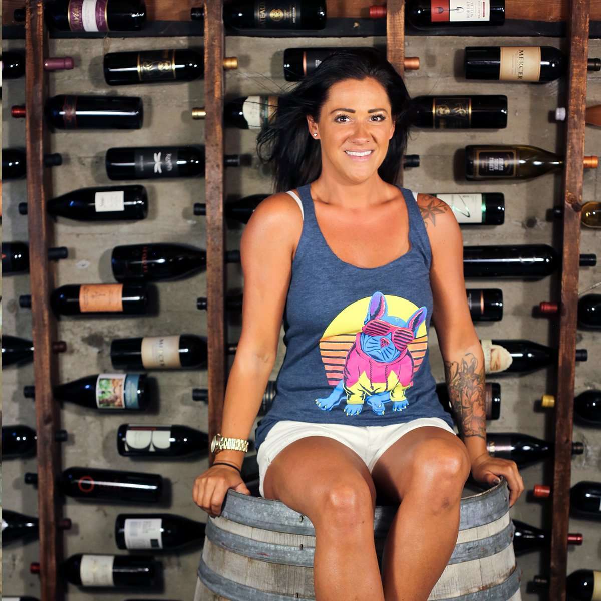 Frenchie Sunset Women's Tank - Barrel Dogs