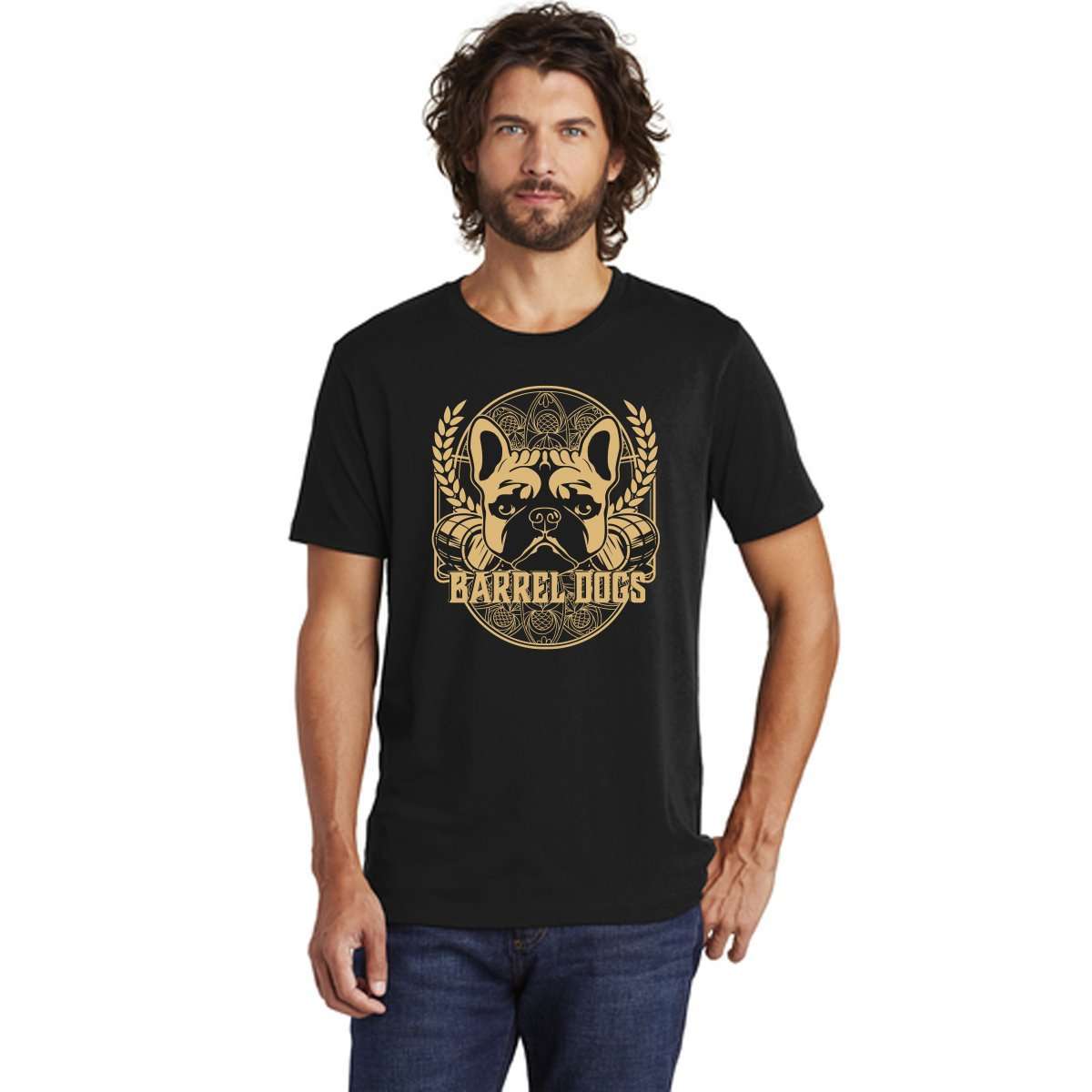 Beer Label Men's Tee - Barrel Dogs