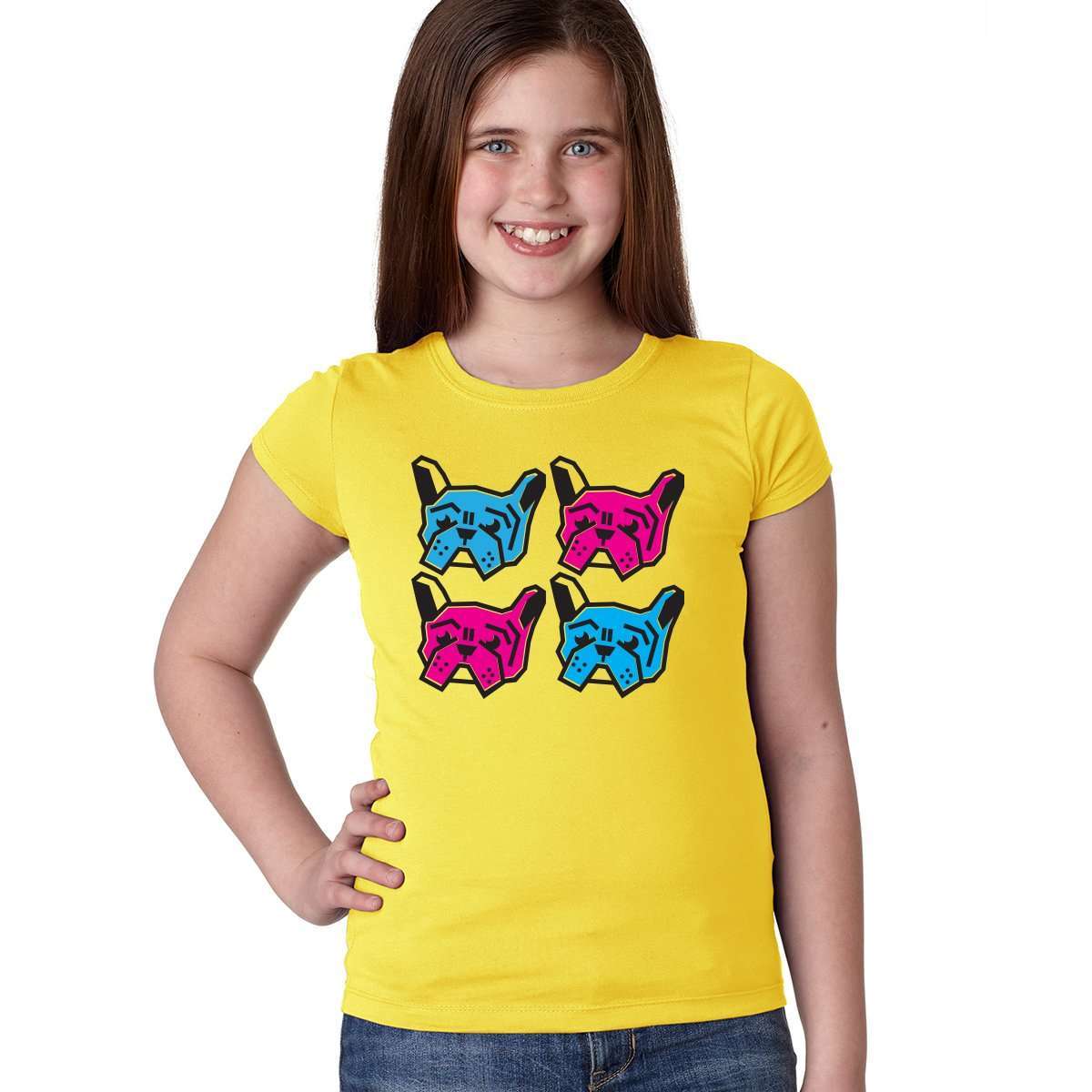 Four Frenchies Girls Tee - Barrel Dogs