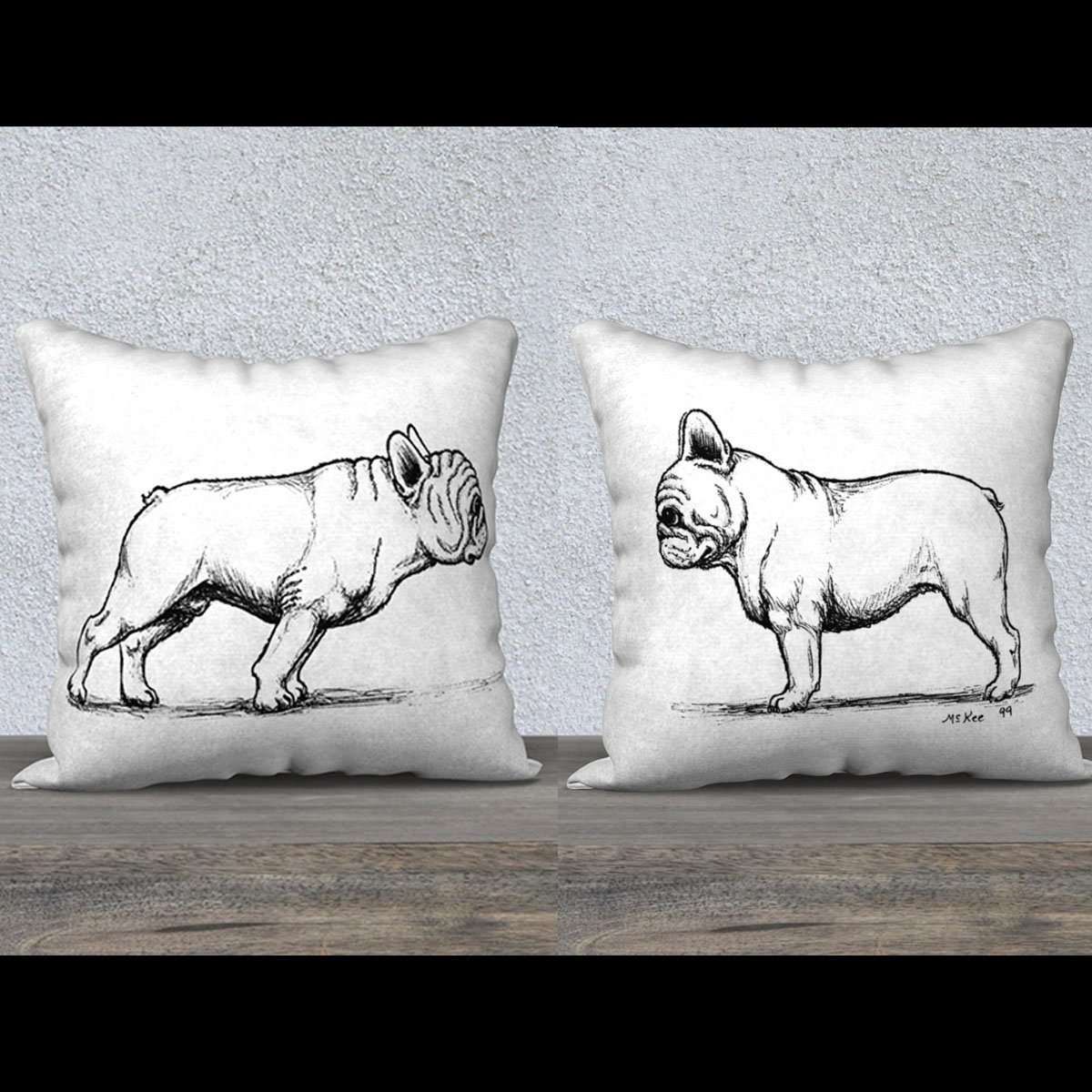 Frenchie Love Pillows - Barrel Dogs