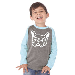 Frenchie Head Youth 3/4 Unisex - Barrel Dogs